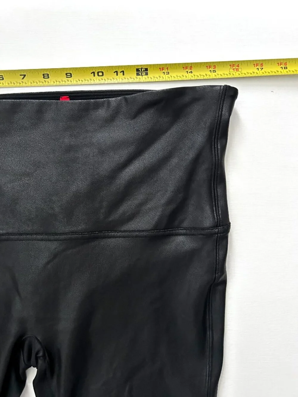 Spanx Women’s Black Faux Leather Pull On High Rise Shaping Leggings - 1X